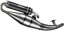 Vorschaubild LeoVince Komplettanlage Aluminium Schwarz für APRILIA SR 50 SPORT PRO i.e. 03 / SR 50 R FACTORY Mot. Piaggio / GILERA RUNNER SP 50 / PIAGGIO NRG 50 POWER DD
