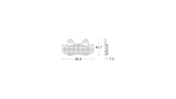 TRW Bremsbelag Typ SRM Sintermetall mit ABE, Bremsbelag "MCB 534" Satz