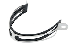 LeoVince Halteschelle A1, Edelstahl mit Gummiunterlage, SBK Oval, 304972501R
