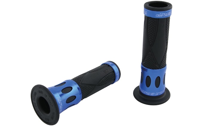Progrip Griffgummi 728 Blau / Schwarz Offen Paar Ø22/25mm Länge 122mm